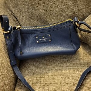 KATE SPADE GABRIELLA BERKSHIRE ROAD DARK LAPIS LEATHER CROSSBODY BAG